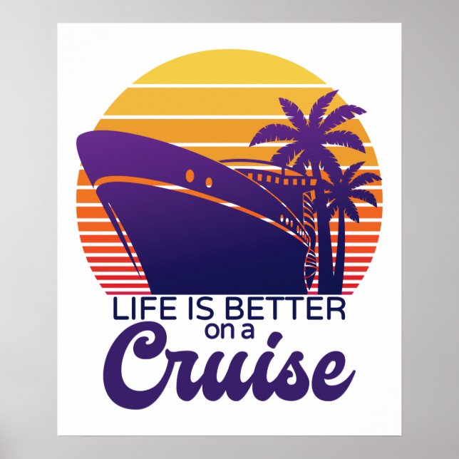 Poster La Vie Est Meilleure En Croisière En Famille Vacan (Devant)