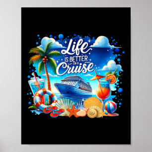 Poster La Vie Est Meilleure Sur Une Croisière Hawaii Beac