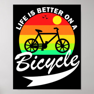 Poster La Vie Est Mieux À Vélo