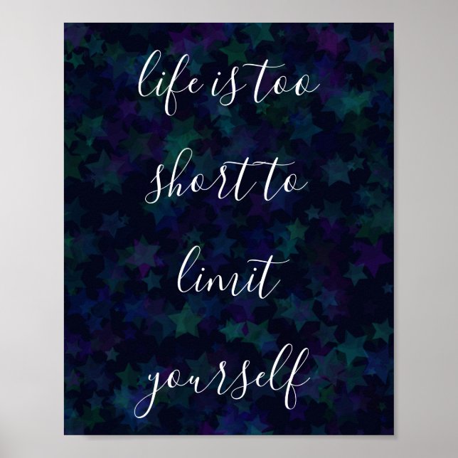 Poster La vie est trop courte pour se limiter à citer des (Devant)