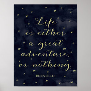 Poster La vie est une aventure - copie de citation de