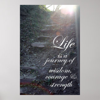 Poster La vie est une citation Voyage cadeaux d'inspirati