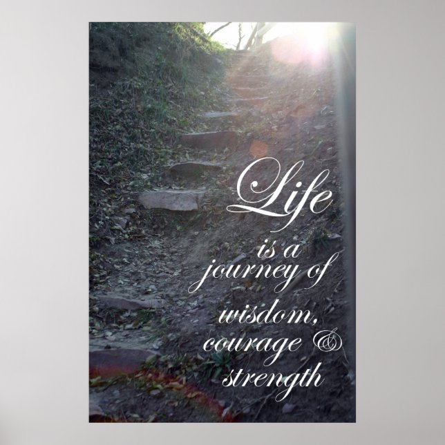 Poster La vie est une citation Voyage cadeaux d'inspirati (Devant)