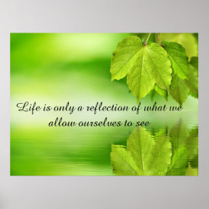 Poster La vie est une motivation inspirante de réflexion