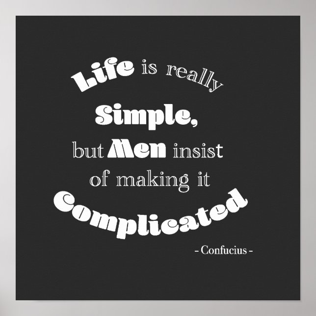 Poster La vie est vraiment simple, mais les hommes...Cita (Devant)