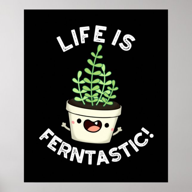 Poster La Vie Friste Grosse Ferne Plante Pun Dark BG (Devant)