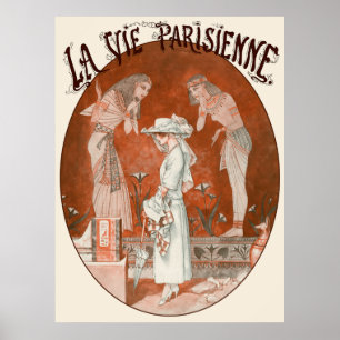 Poster La Vie Parisienne - Devant les sarcophages du Louv