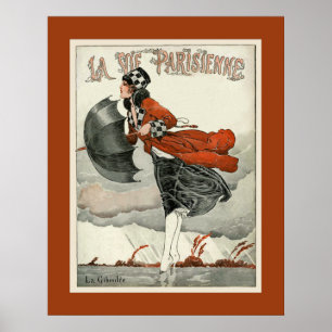 Poster La Vie Parisienne ~ La Giboulee ~ Sleet 1918