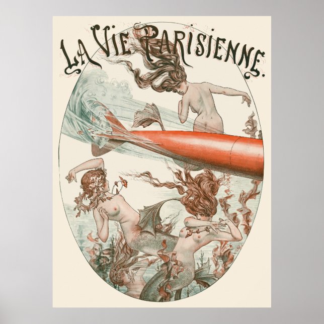 Poster La Vie Parisienne - Une torpille à Trouville-sous- (Devant)