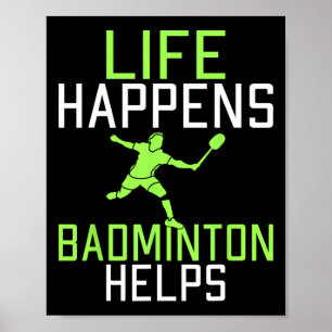 Poster La Vie Se Passe Dminton Aide Drôle Drôle Dminton