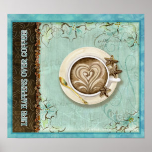 Poster La vie sur le café, par Audrey Jeanne Roberts