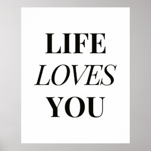 Poster La vie t'aime Louise Hay Déclaration positive