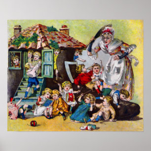 Poster La Vieille Femme qui habitait dans une chaussure