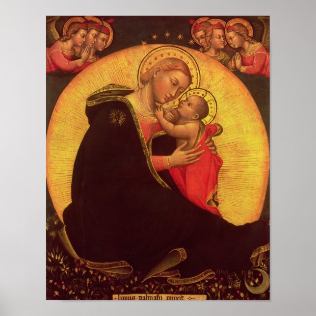Poster La Vierge de l'Humilité, 1390-1400 (Devant)