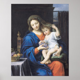 Poster La Vierge des raisins, 1640-50