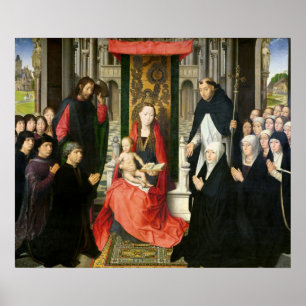 Poster La Vierge et l'enfant avec St James et St Dominic