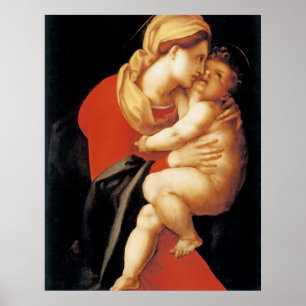 Poster La Vierge et l'Enfant par Jacopo Da Pontormo