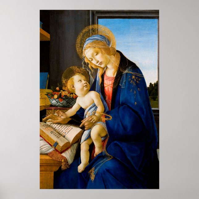 Poster La Vierge et l'Enfant, Sandro Botticelli (Devant)