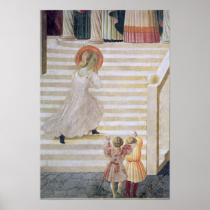 Poster La Vierge Marie monte l'escalier