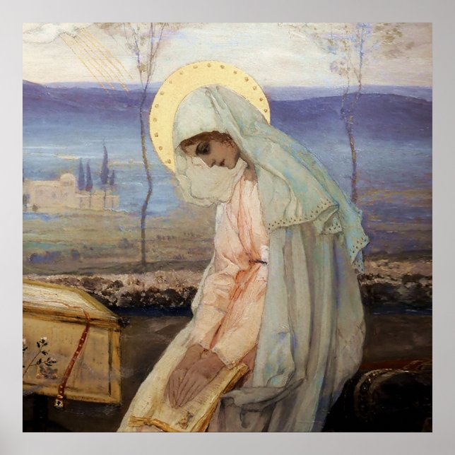 Poster "La Vierge Marie" par Mikhaïl Nesterov (Devant)