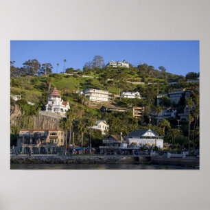 Poster La ville d'Avalon sur l'île de Catalina,