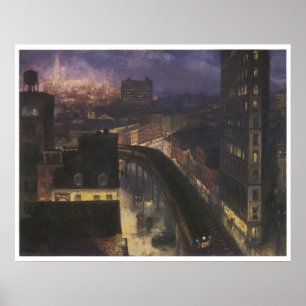 Poster La ville de Greenwich Village, John Sloan