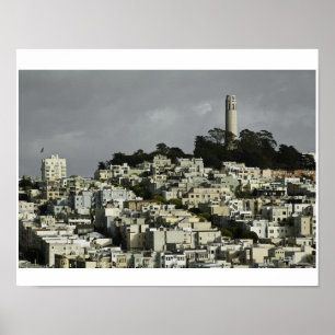 POSTER LA VILLE DE SAN FRANCISCO APRÈS LA PLUIE