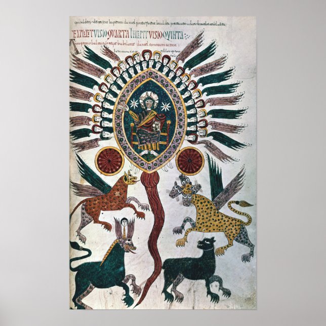 Poster La vision de Daniel de Quatre Bêtes et de Dieu (Devant)