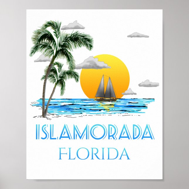 Poster La voile Islamorada Florida Keys (Devant)