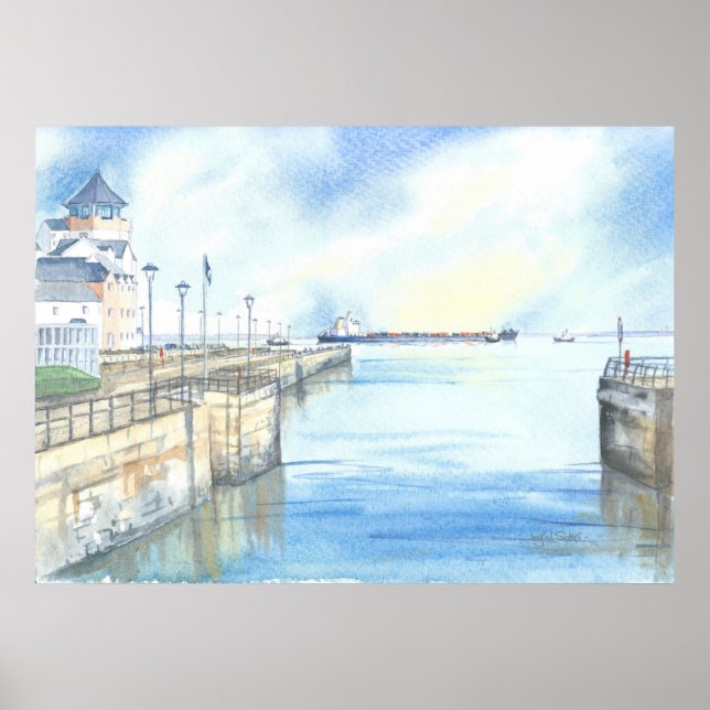 Poster La vue depuis Portishead Marina (Devant)