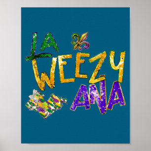 Poster La Weezy Ana perles de Mardi Gras carnaval de la N