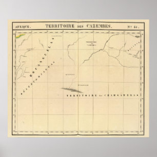 Poster La Zambie, Afrique 45