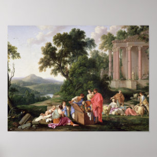 Poster Laban recherchant les idoles, 1647