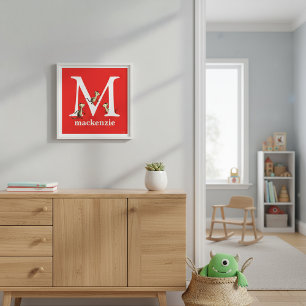 Poster L'ABC de Dr Seuss : Lettre M - Blanc Ajoutez vot