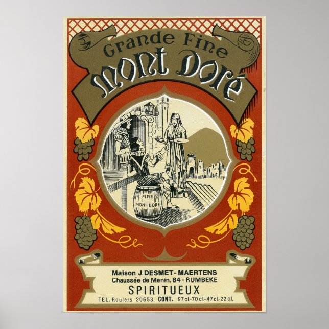 Poster Label Vin Mont DoreEurope (Devant)