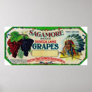 Poster LabelHector de raisin Sagamore, NY