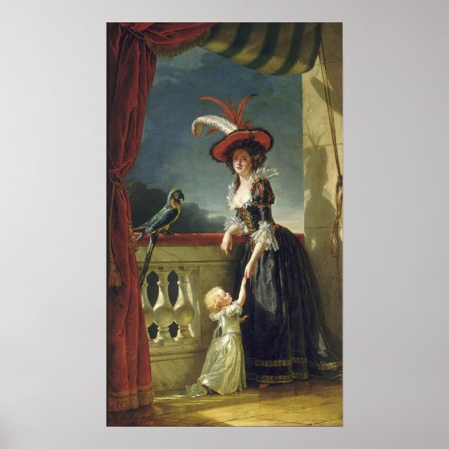 Poster Labille-Guiard - Louise-Elisabeth Avec Son Fils (Devant)