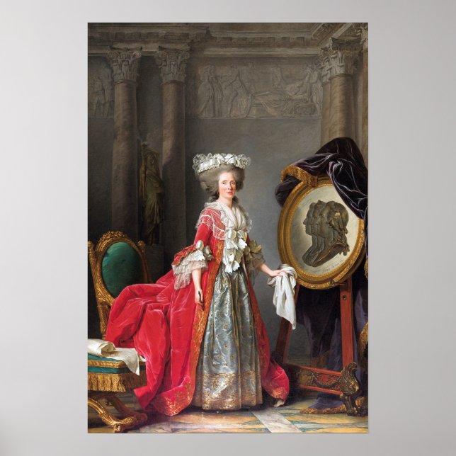 Poster Labille-Guiard - Portrait de Madame Adélaïde (Devant)