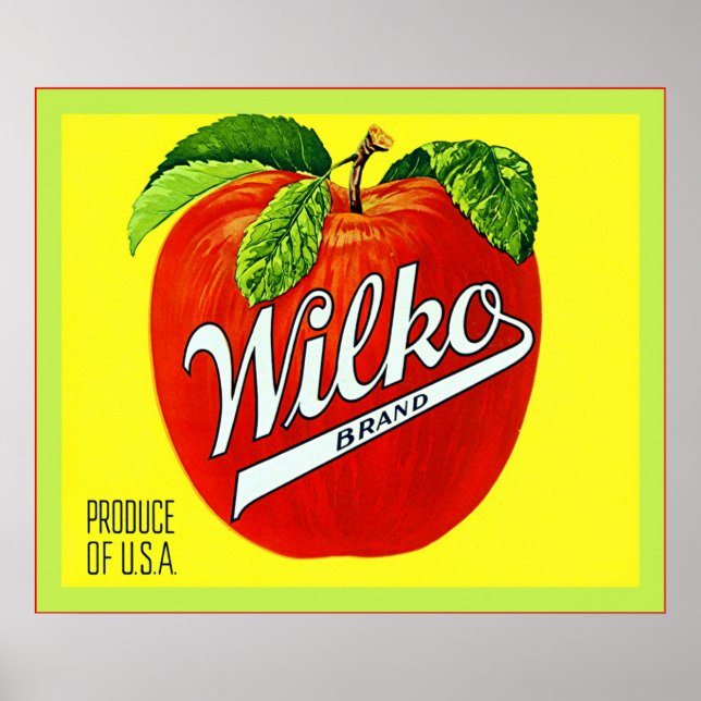 Poster Lable vintage Fruit (Devant)