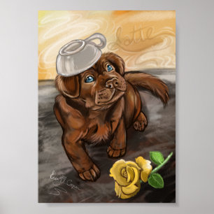 Poster Laboratoire en latte de chocolat