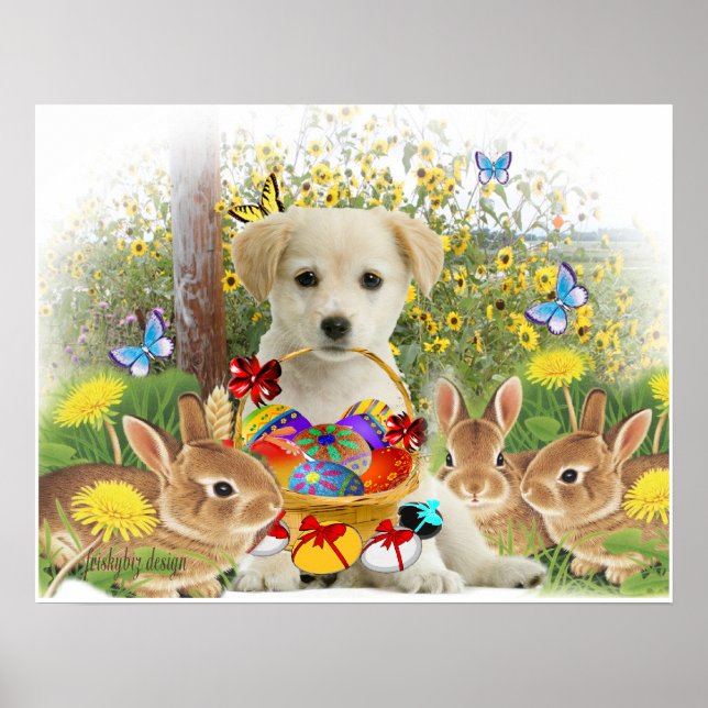 Poster Laboratoire et amis Chasse aux oeufs de Pâques (Devant)
