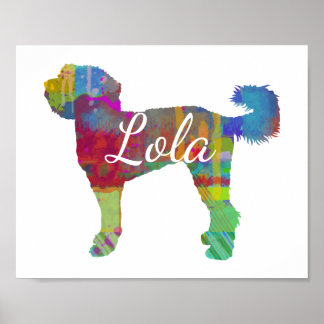 Poster Labradoodle personnalisé / Goldendoodle Art Imprim