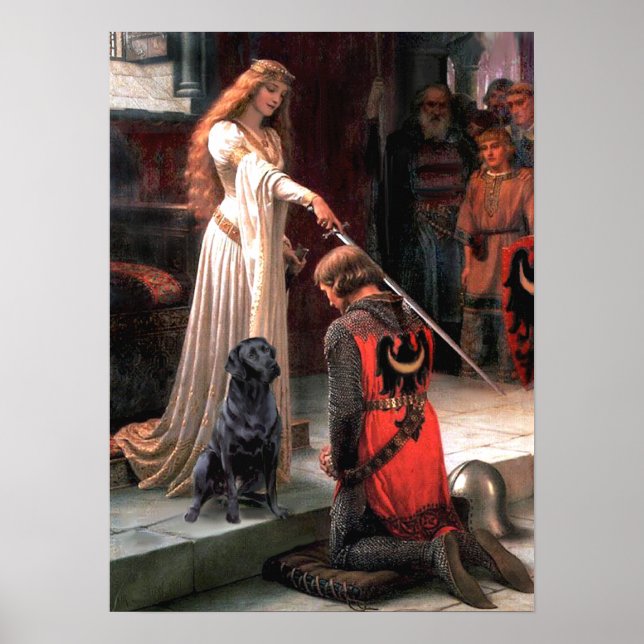 Poster Labrador 4 (noir) - L'Accolade (Devant)