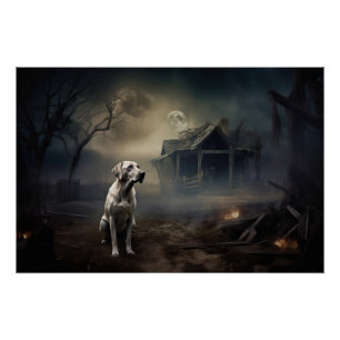 Poster Labrador Halloween