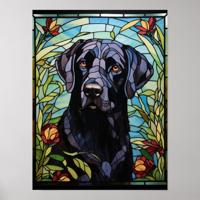 Poster Labrador noir (Devant)