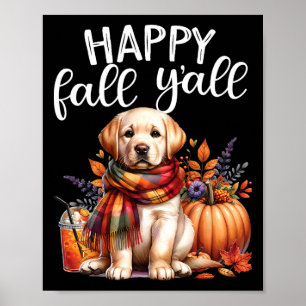 Poster Labrador Retriever Chien Citrouille Spice Happy Fa