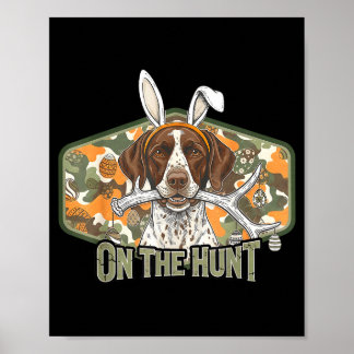 Poster Labrador retriever de Pâques drôle à la chasse au