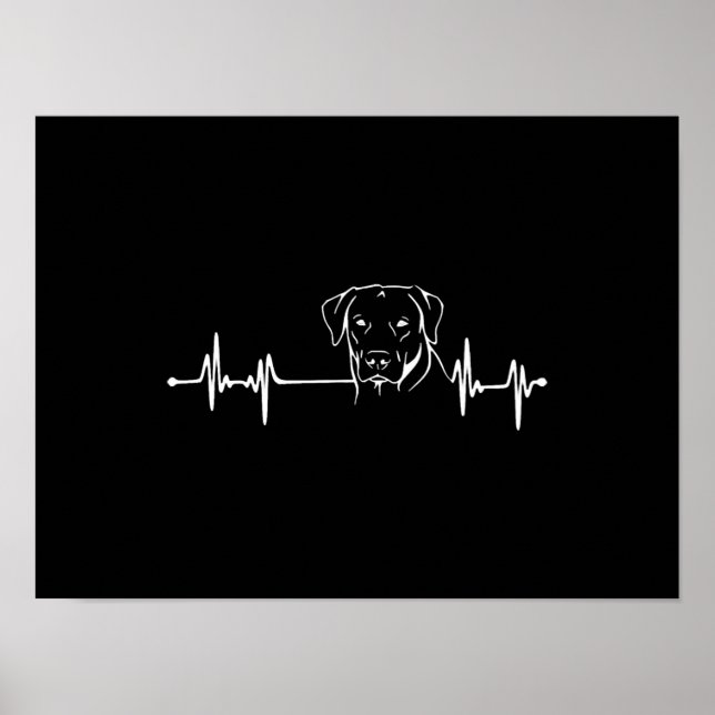 Poster Labrador Retriever - Heartbeat (Devant)