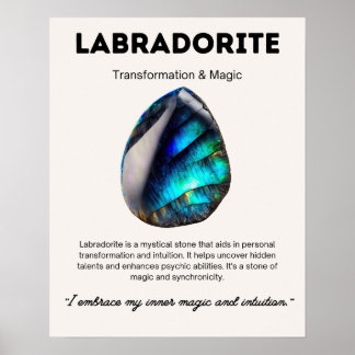 Poster Labradorite Pierre Crystal Signification