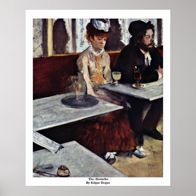 Poster L'Absinthe Par Edgar Degas (Devant)